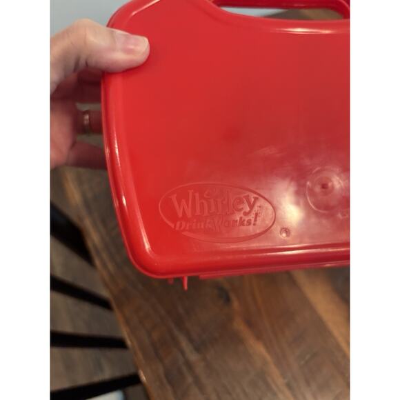 Snoopy Whirley Drink Works Plastic Lunch Box Red - Picture 4 of 5